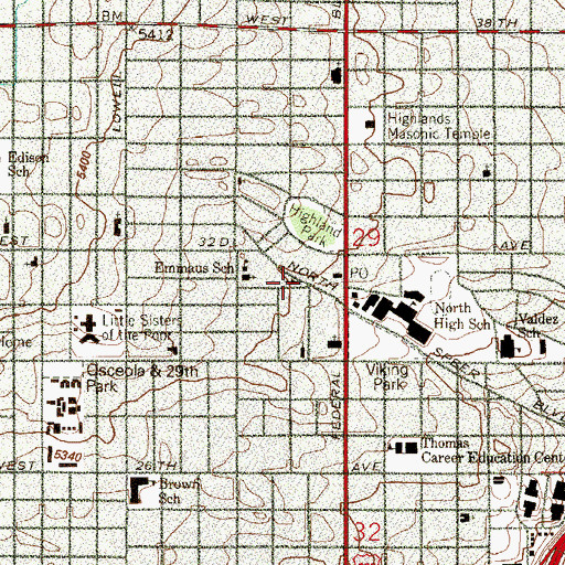 Topographic Map of Zen Center of Denver, CO
