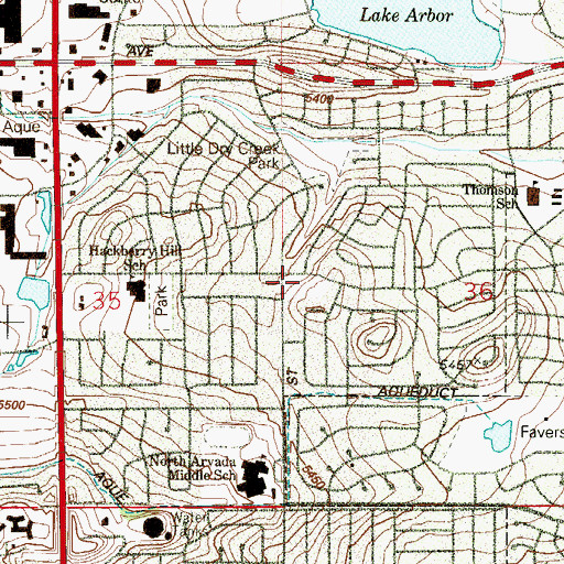 Topographic Map of Saint Elias Antiochian Orthodox Christian Church, CO