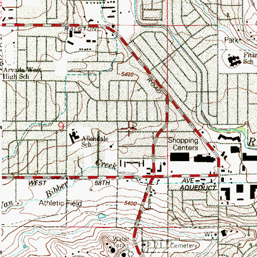 Topographic Map of Slavic Christian Church, CO