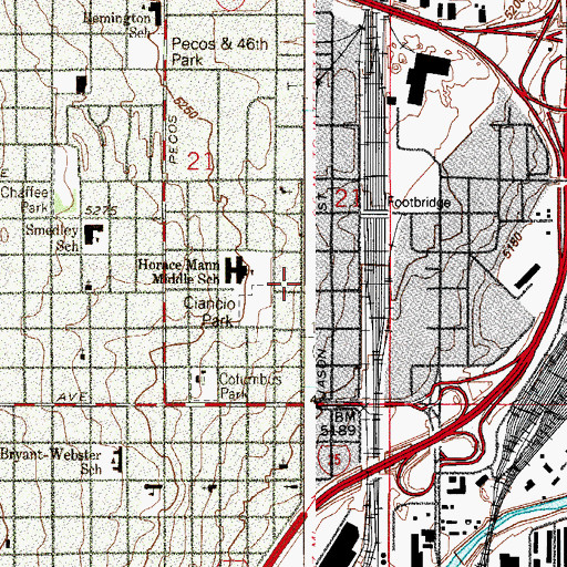 Topographic Map of Redeeming Love Fellowship Church, CO
