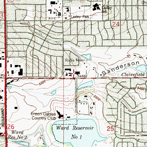 Topographic Map of Church of Jesus Christ of Latter - Day Saints, CO