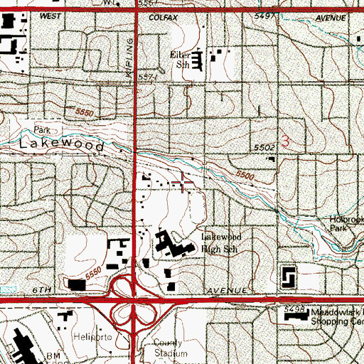 Topographic Map of Bethel Biblical, CO