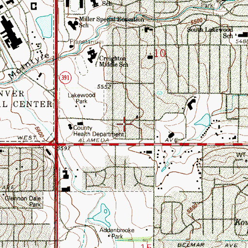 Topographic Map of Church on the Move, CO