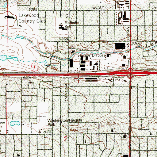 Topographic Map of Denver Sound Church, CO