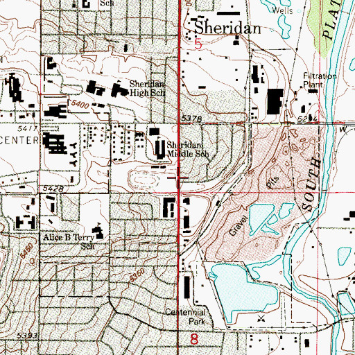 Topographic Map of Faith Bible Chapel South, CO