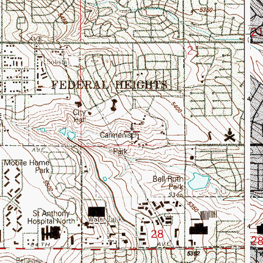 Topographic Map of Water World, CO