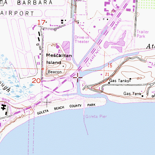 Topographic Map of Atascadero Creek, CA