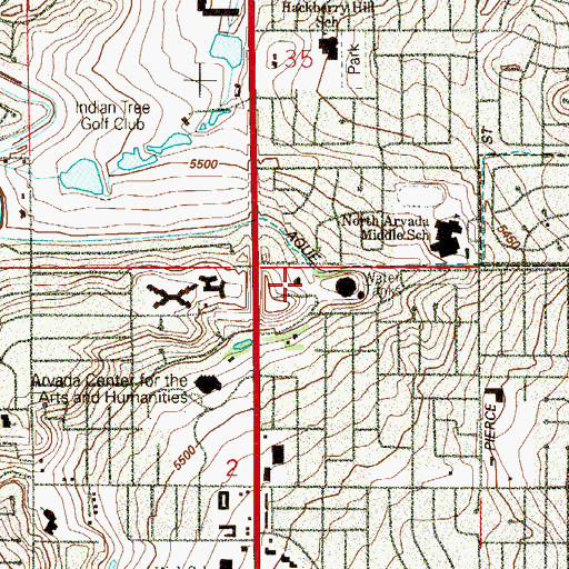 Topographic Map of Abundant Life Christian Center, CO
