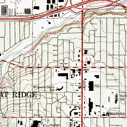 Topographic Map of Kingdom Hall of Jehovah's Witnesses, CO