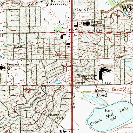 Topographic Map of New Apostolic Church, CO