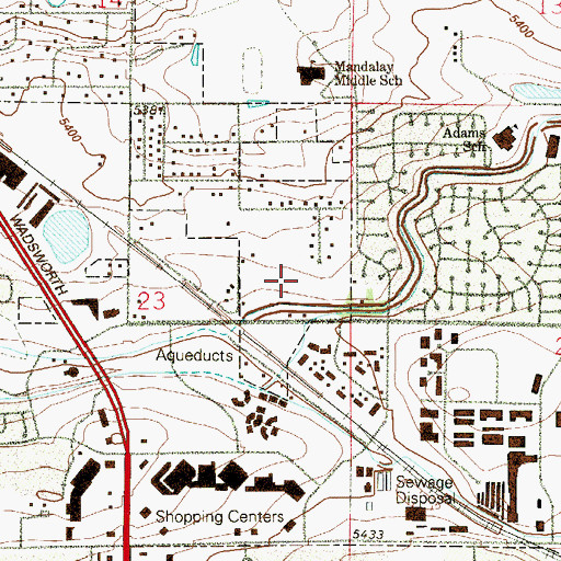 Topographic Map of Tri - City Baptist Church, CO