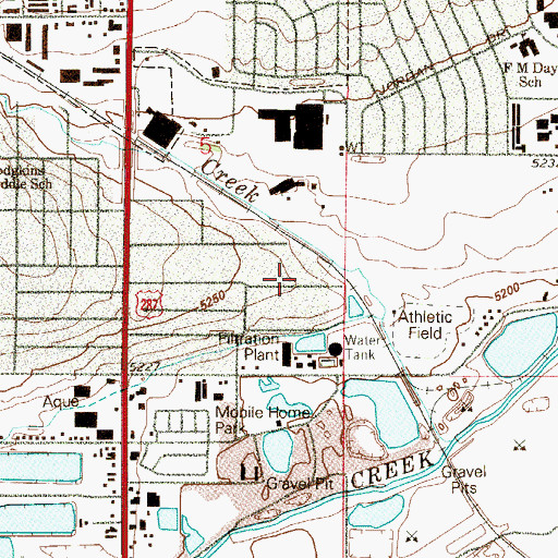 Topographic Map of Our Lady of Visitation Church, CO