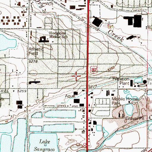 Topographic Map of North Federal Baptist Church, CO