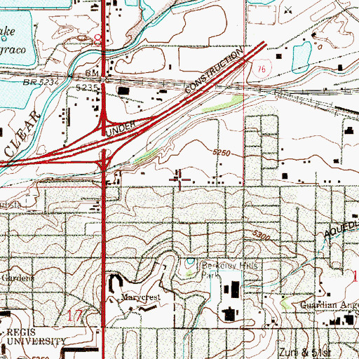 Topographic Map of Kingdom Hall of Jehovah's Witnesses, CO