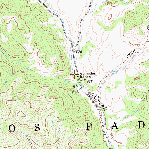 Topographic Map of Avenales Ranch, CA