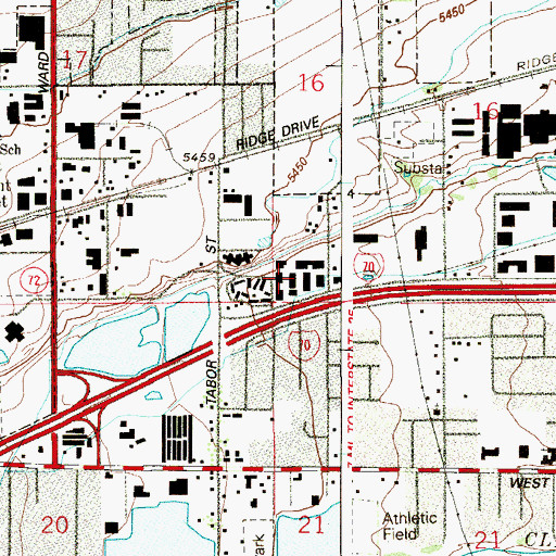 Topographic Map of Colorado Actors Company and Theater School, CO