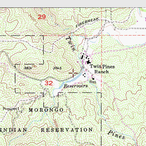 Topographic Map of Azalea Creek, CA