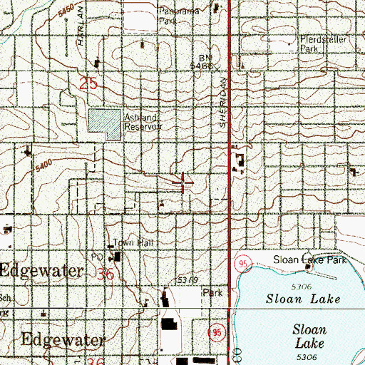 Topographic Map of Richards Mansion / Hart Estate, CO