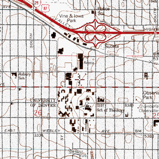 Topographic Map of Westminster Law Library, CO