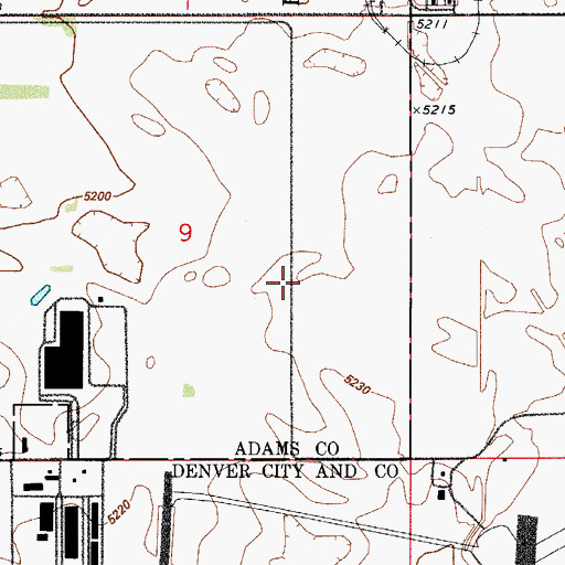 Topographic Map of Dick's Sporting Goods Park, CO