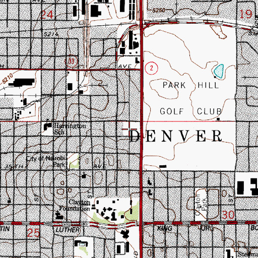Topographic Map of New Hope Baptist Church, CO
