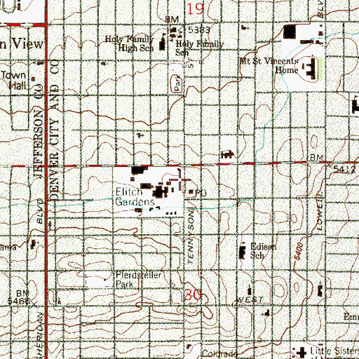 Topographic Map of Cesar Chavez Academy, CO