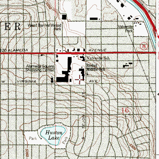 Topographic Map of Mathematics and Science Leadership Academy, CO