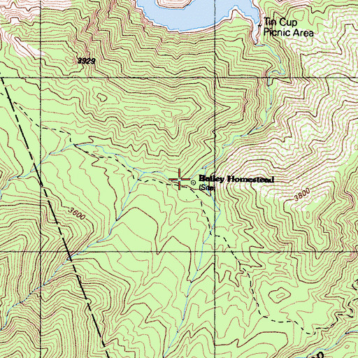 Topographic Map of Bailey Homestead, CA