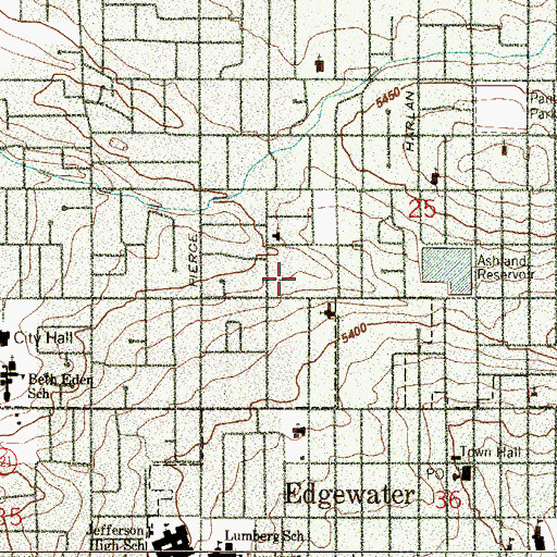 Topographic Map of Healing Waters Family Center, CO