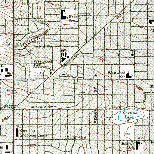 Topographic Map of Grace and Life Church, CO