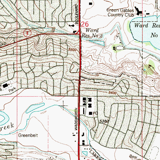 Topographic Map of Zion Evangelical Lutheran Church, CO