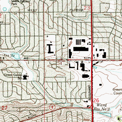 Topographic Map of Rocky Mountain Islamic Center, CO