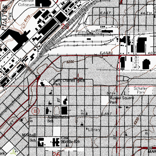 Topographic Map of New Covenant Church of God in Christ, CO
