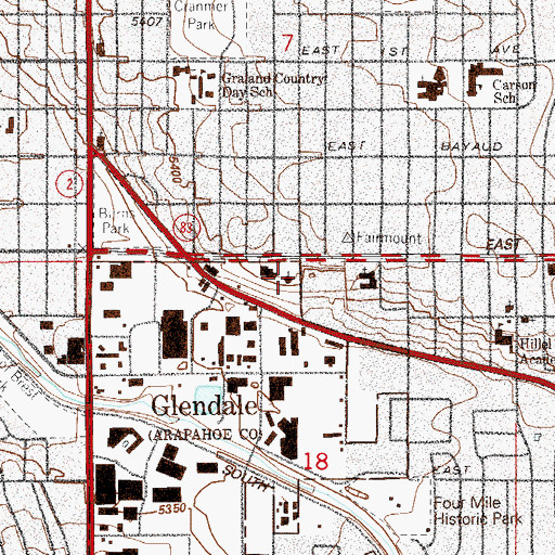 Topographic Map of Assumption of the Theotokos Greek Orthodox Metropolis Cathedral of Denver, CO