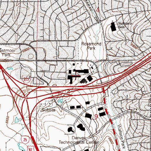 Topographic Map of Sanctuary Christian Fellowship, CO