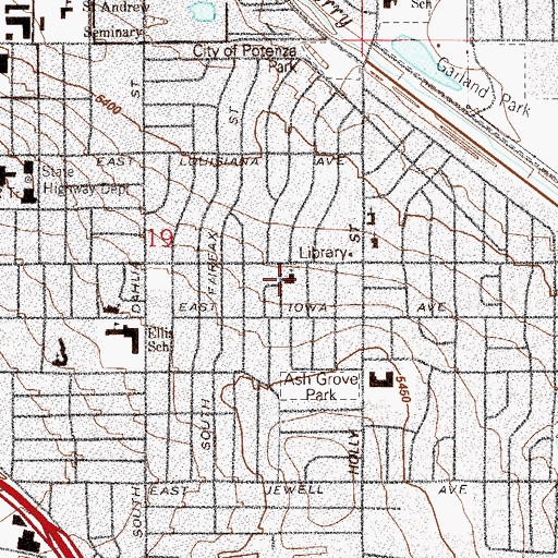 Topographic Map of Salem United Church of Christ, CO