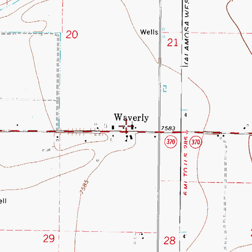 Topographic Map of Alamosa Christian Reformed Church, CO