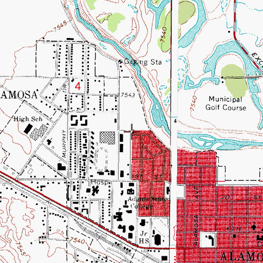Topographic Map of Trinity Lutheran, CO