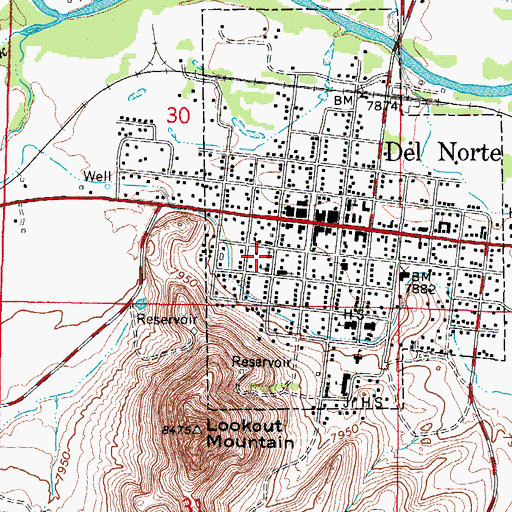 Topographic Map of Catholic Church, CO