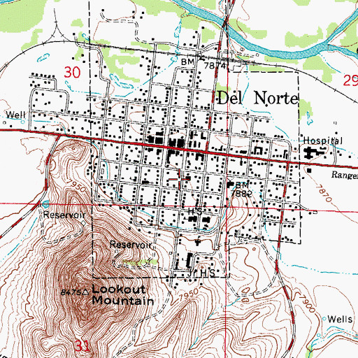 Topographic Map of Pioneer United Church, CO