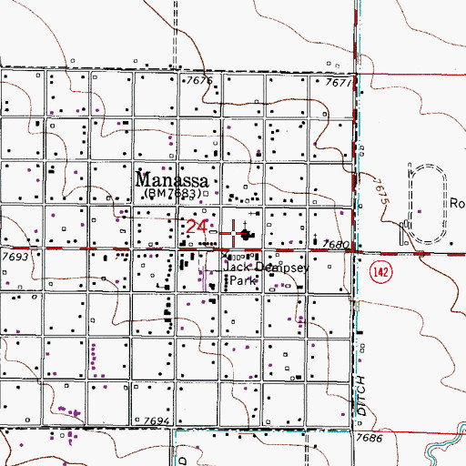 Topographic Map of Church of Jesus Christ of Latter - day Saints, CO