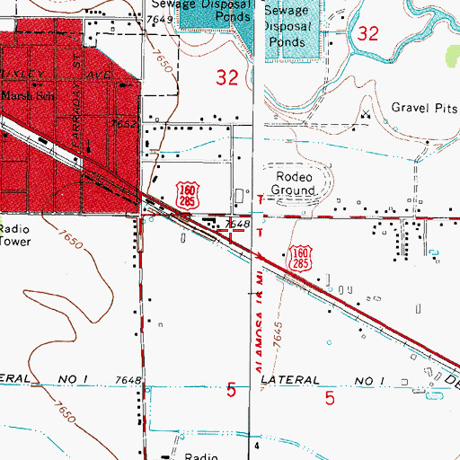 Topographic Map of Cavalry Baptist Church, CO