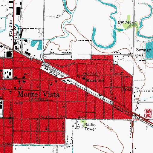 Topographic Map of Church of Christ, CO