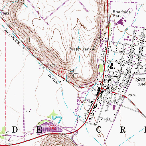 Topographic Map of Stations of the Cross, CO