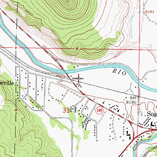 Topographic Map of Chapel of the South Fork, CO