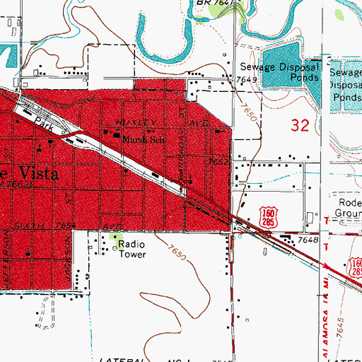 Topographic Map of Saint Peters Lutheran Church, CO