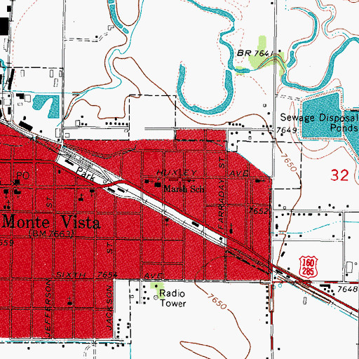 Topographic Map of Seventh Day Adventist Church, CO