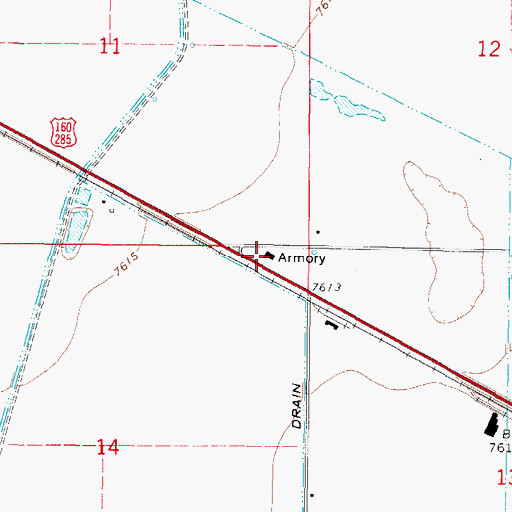 Topographic Map of The Feed Store Church, CO