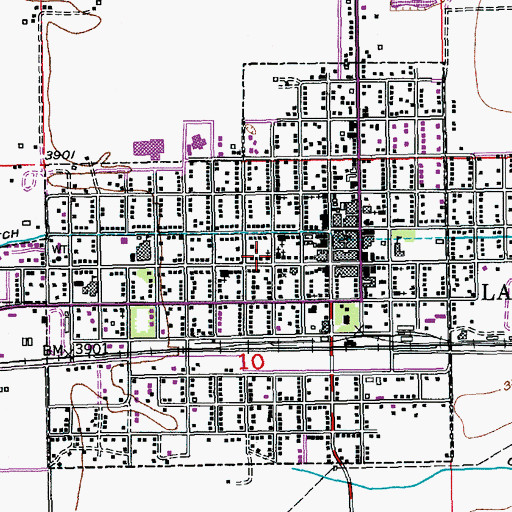 Topographic Map of First Baptist Church, CO
