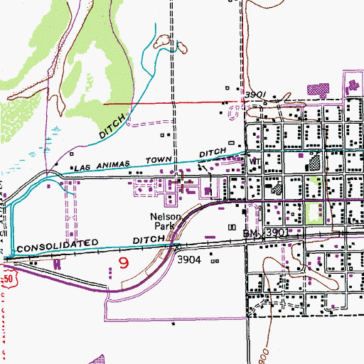 Topographic Map of Parkview Baptist Church, CO